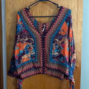 Free People Colorful Blouse
